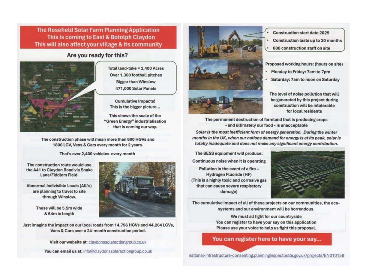 Rosefield Solar Planning Application